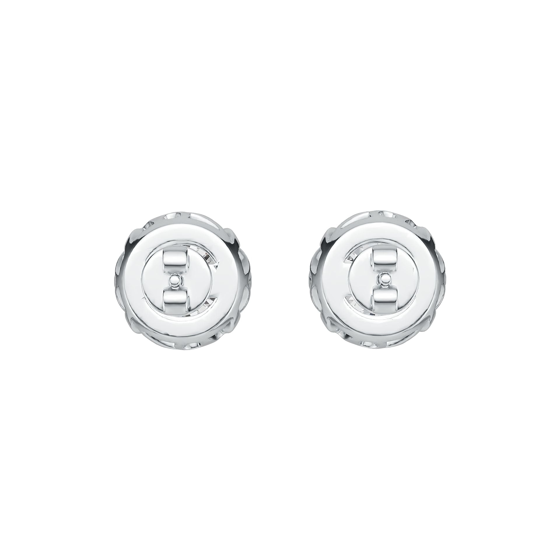 Sterling Silver Semi Mount Earrings Setting Round RD 6x6mm DHJ