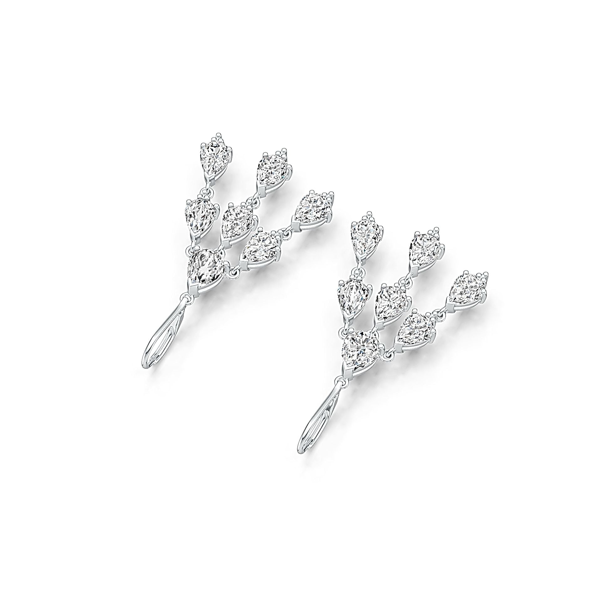 14K Gold Semi Mount Earrings Setting Pear PE 8X6mm PE 7X5mm DHJ