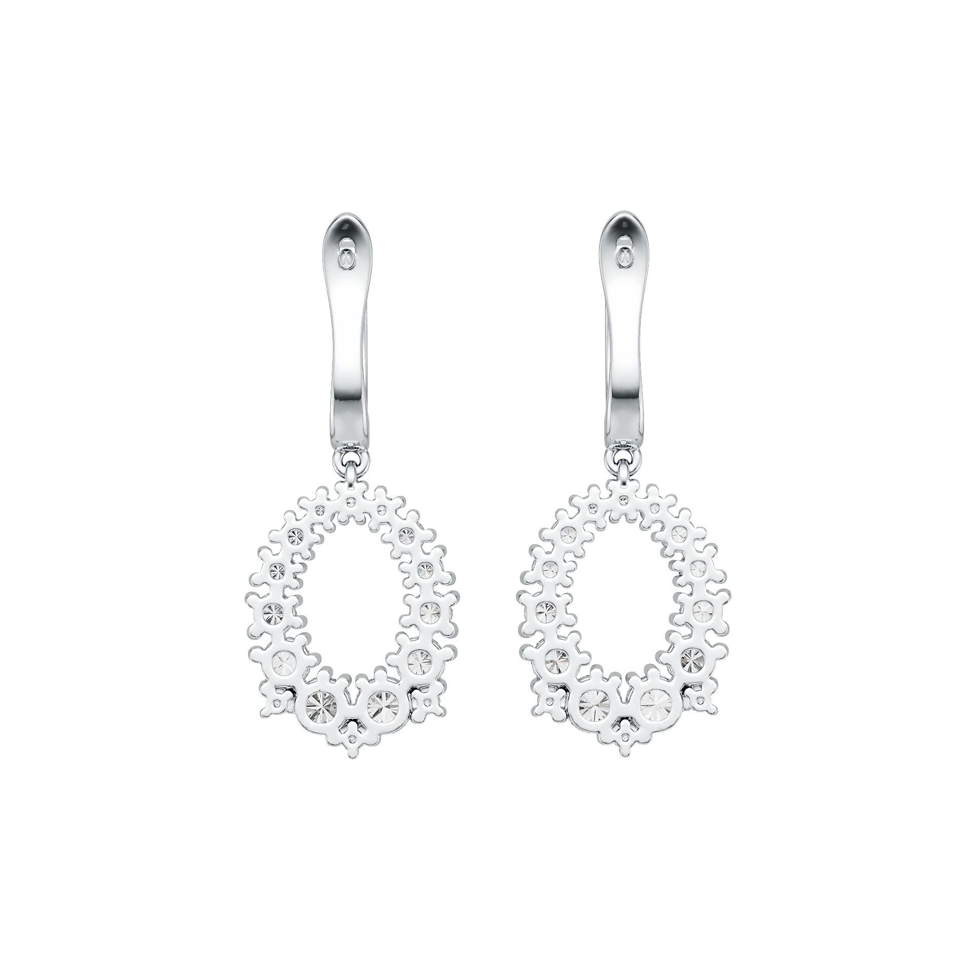 Sterling Silver Semi Mount Earrings Setting Round RD 4.0mm 3.5mm 3mm 2.5mm 2mm DHJ