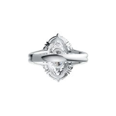 14K Gold Semi Mount Ring Setting Oval OV 8X6mm with Diamond Accent DHJ
