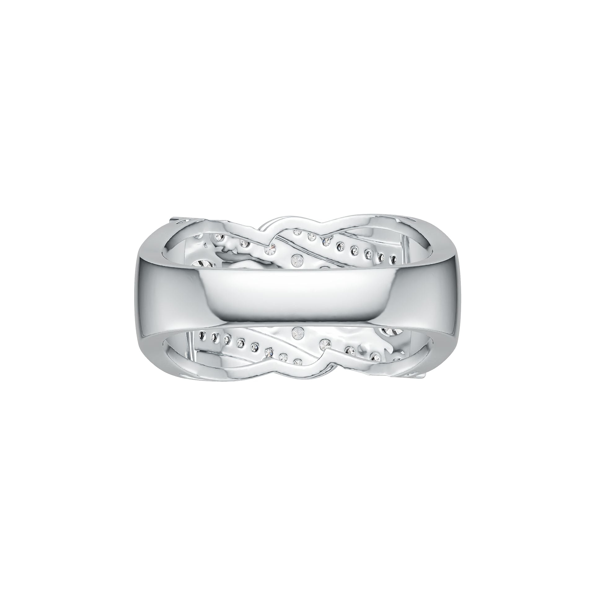 Sterling Silver Semi Mount Ring Setting Oval OV 4X3mm with White Topaz DHJ