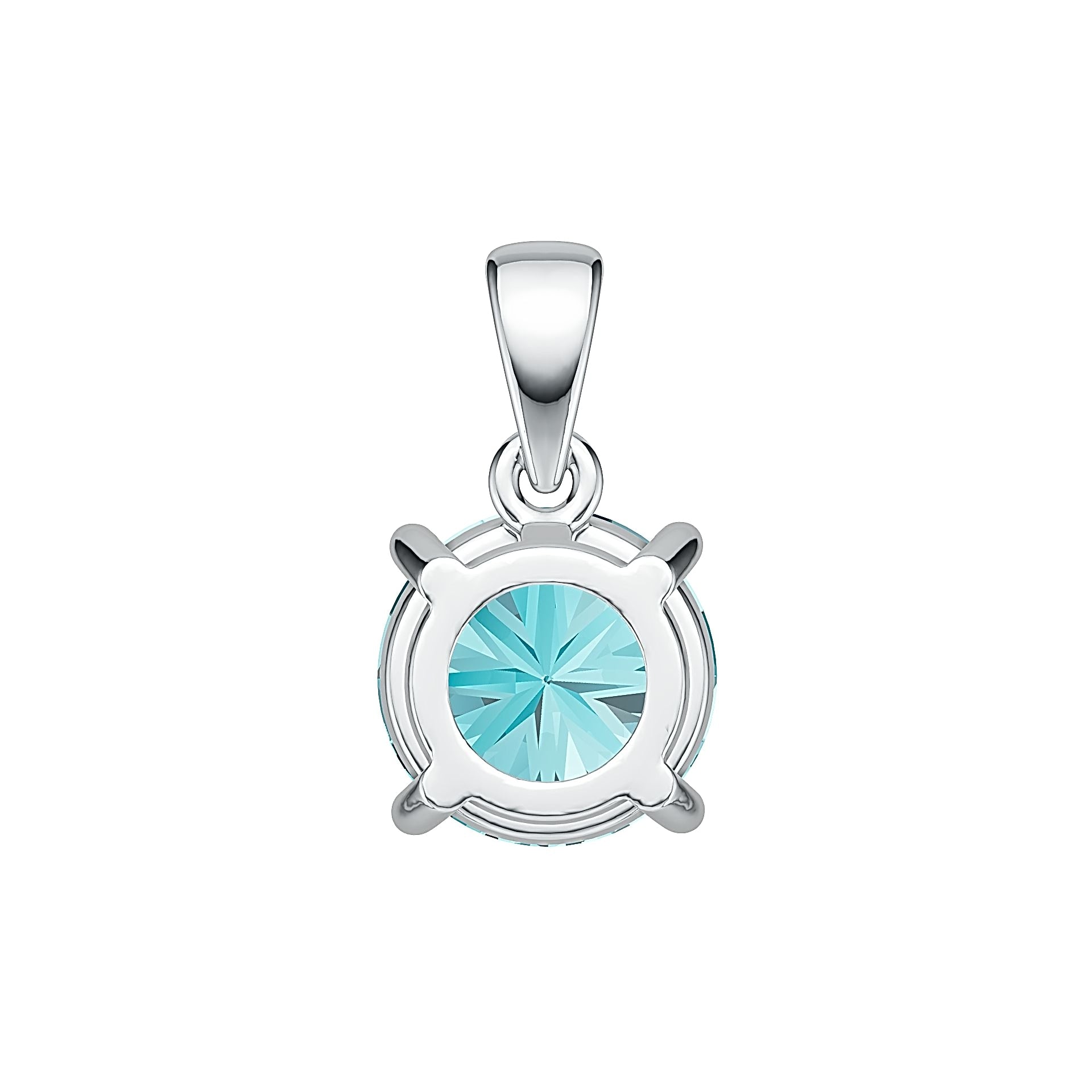 Platinum Semi Mount Pendant Setting Round RD 8x8mm DHJ