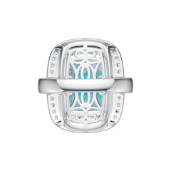 Sterling Silver Semi Mount Ring Setting Cushion CU 14X10mm Cabochon DHJ