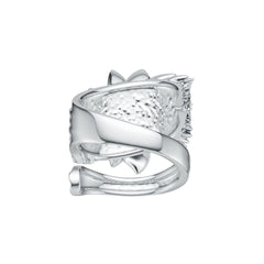 Sterling Silver Semi Mount Ring Setting Round RD 6x6-6.5mm Floral Theme DHJ
