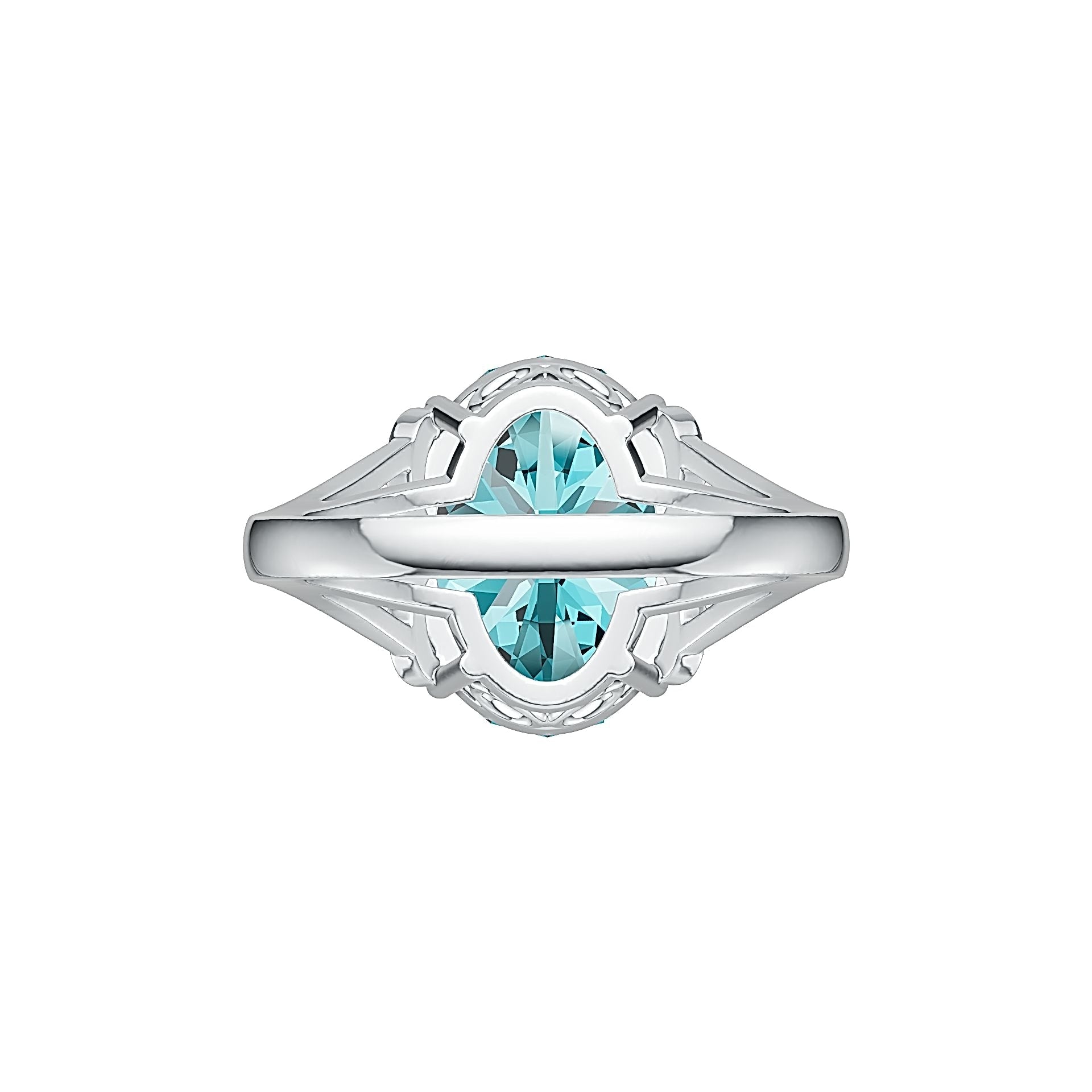 10K Gold Semi Mount Ring Setting Oval OV 16X12mm Solitaire Moissanite Accent DHJ