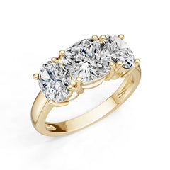 18K Gold Semi Mount Ring Setting Round Ro 8x8mm Syz Jewelry