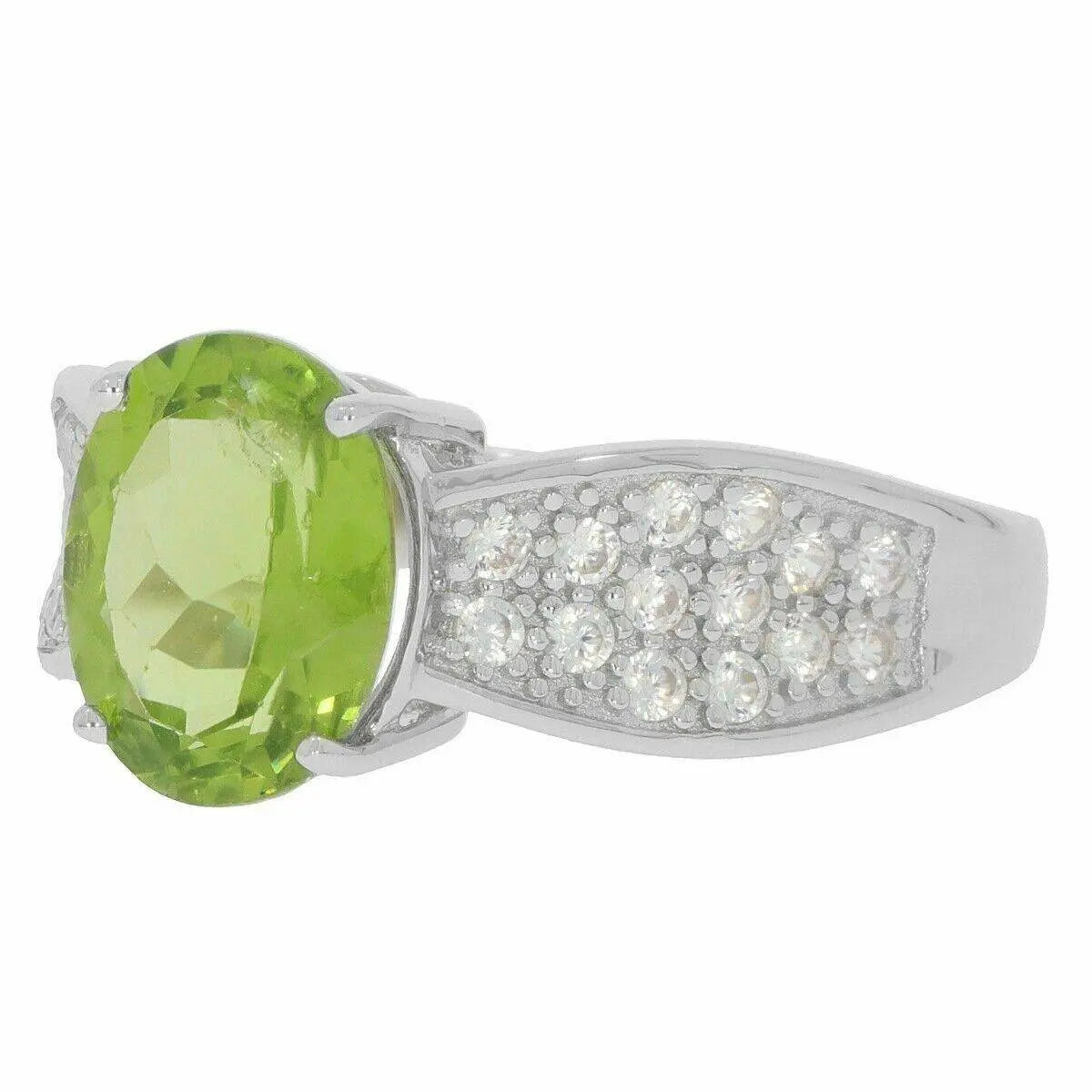 Platinum Semi Mount Ring Setting Oval OV 10X8mm Diamond Accent DHJ