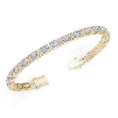14K Gold Semi Mount Bracelet Setting Oval Ov 7x5mm Syz Jewelry