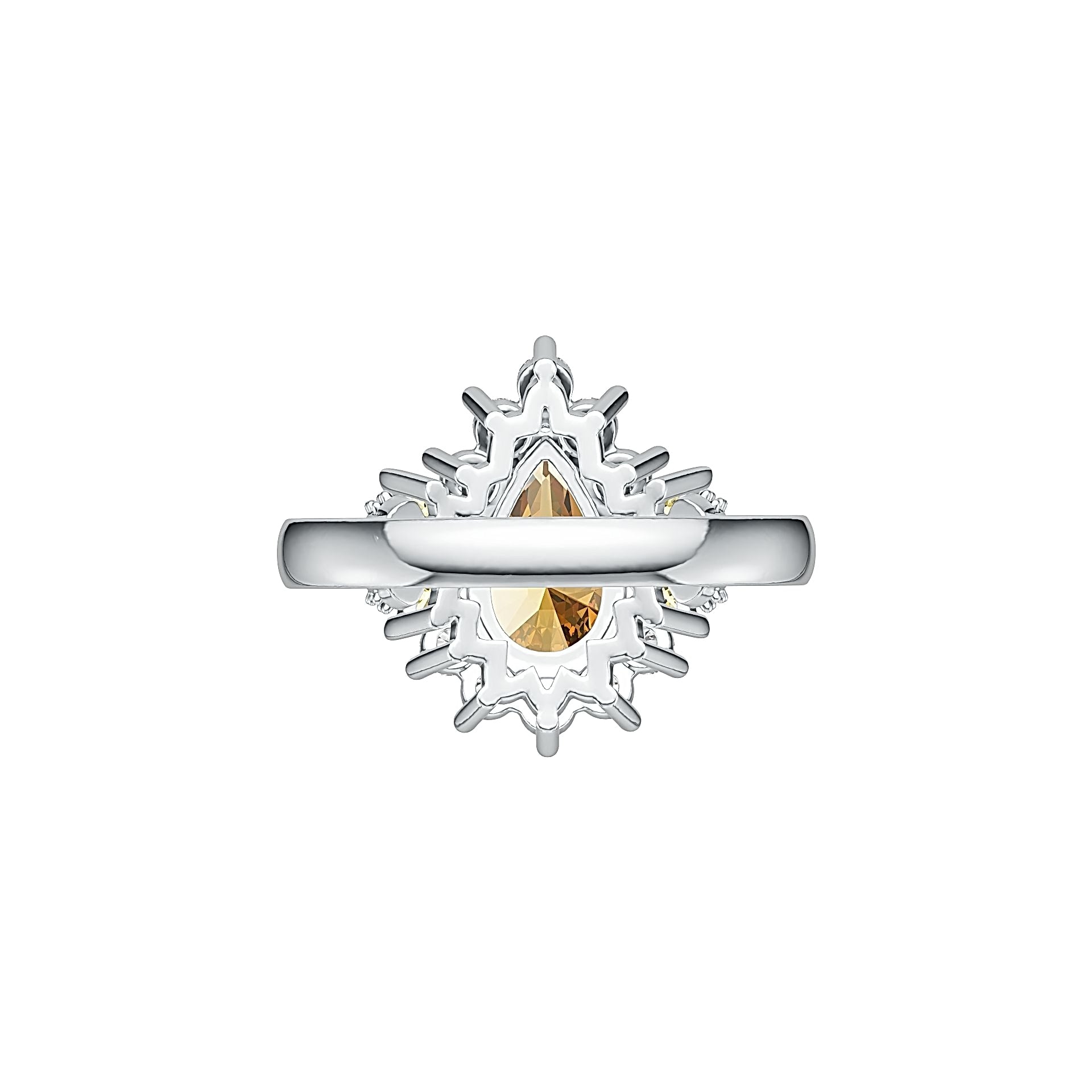 Sterling Silver Semi Mount Ring Setting Round RD Center主石mm DHJ