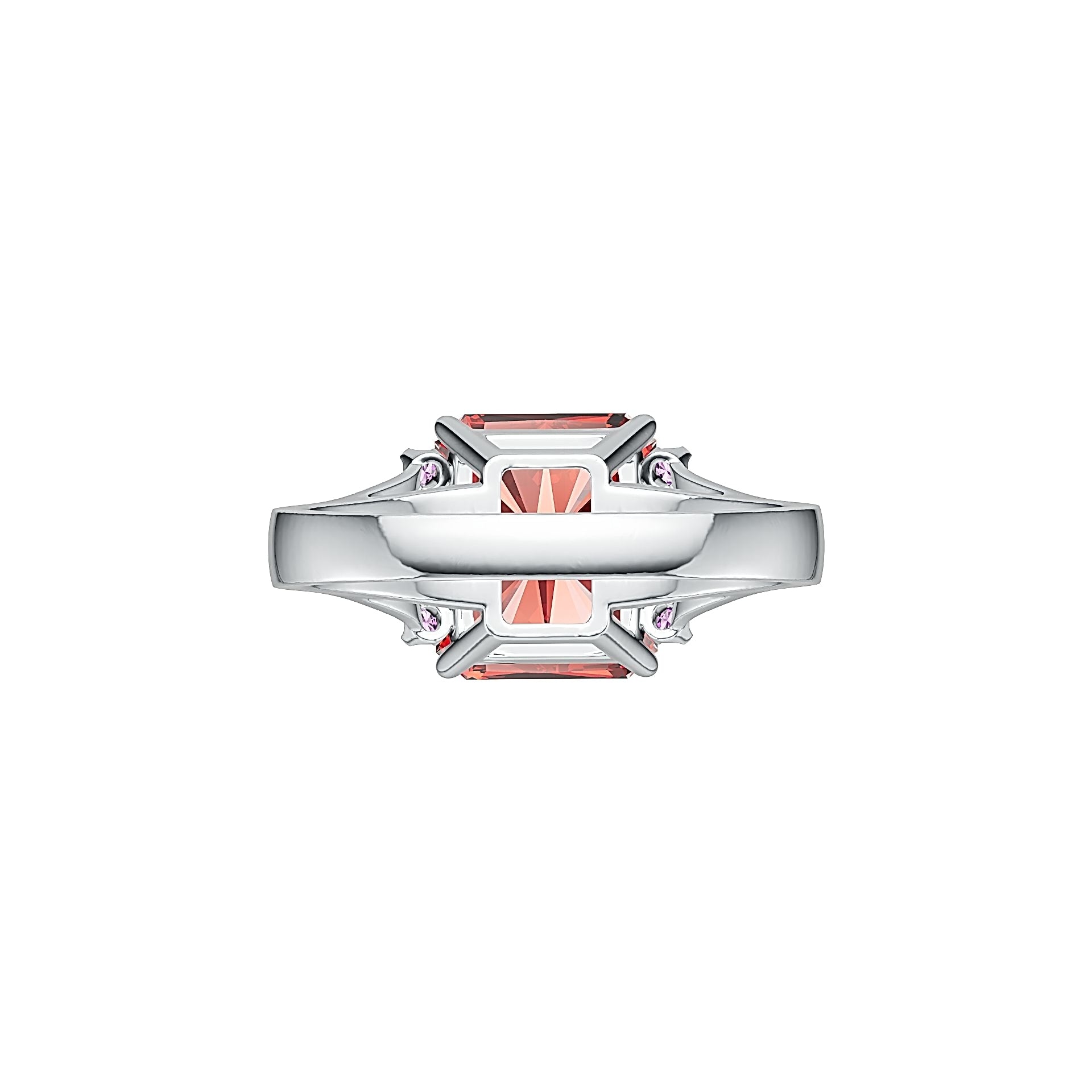 Sterling Silver Semi Mount Ring Setting Emerald OCT 12X10MM DHJ