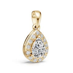 Platinum Semi Mount Pendant Setting Pear Pe 5x6mm Diamond Accent Syz Jewelry