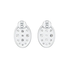 Platinum Semi Mount Earrings Setting Round RD 3.5mm Diamond Accent DHJ