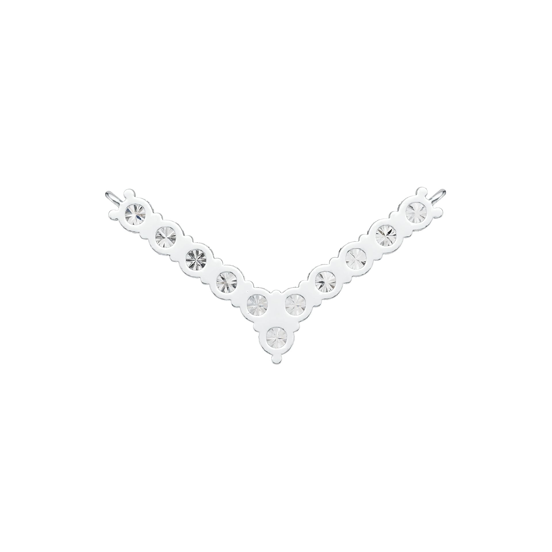 Sterling Silver Semi Mount Pendant Setting Round RD 4x4mm DHJ