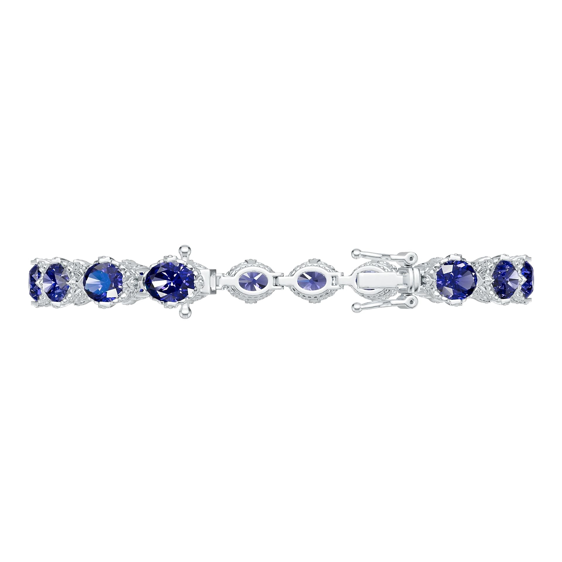 Sterling Silver Semi Mount Bracelet Setting Oval OV 8x6mm Syzjewelry
