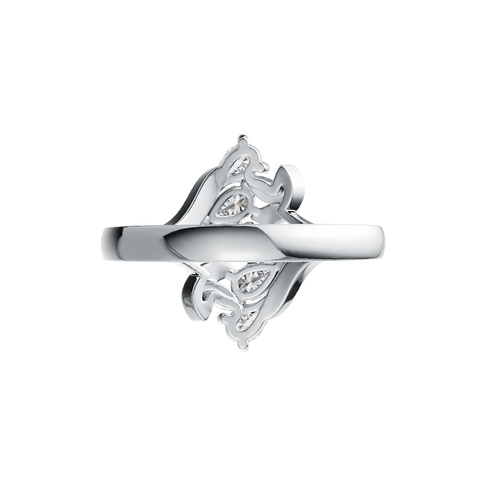 Sterling Silver Semi Mount Ring Setting Pear PE 5X3mm DHJ
