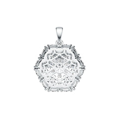Platinum Semi Mount Pendant Setting Trillion TR 4X4mm Diamond Accent DHJ