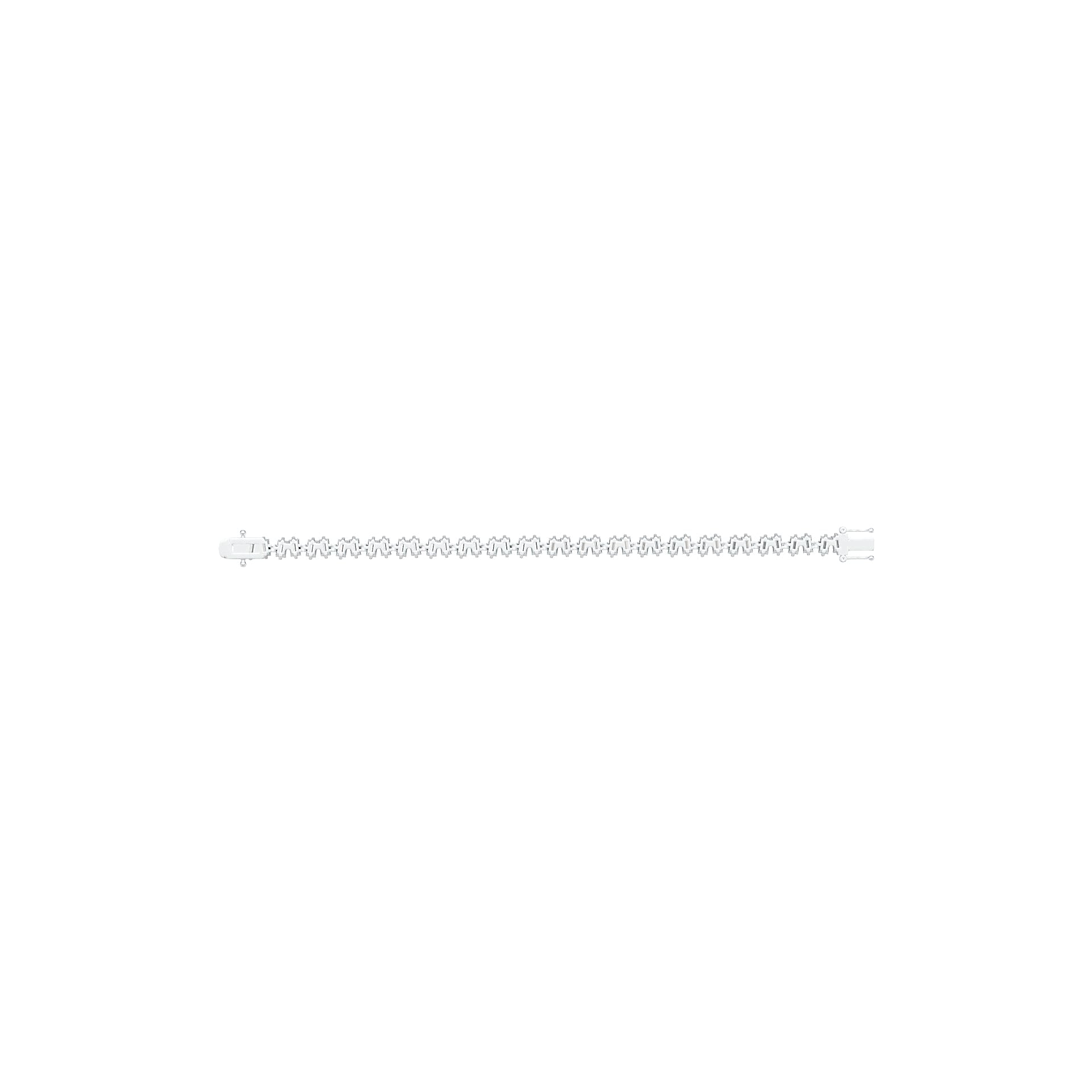 Sterling Silver Semi Mount Bracelet Setting Baguette BG 5x3mm DHJ