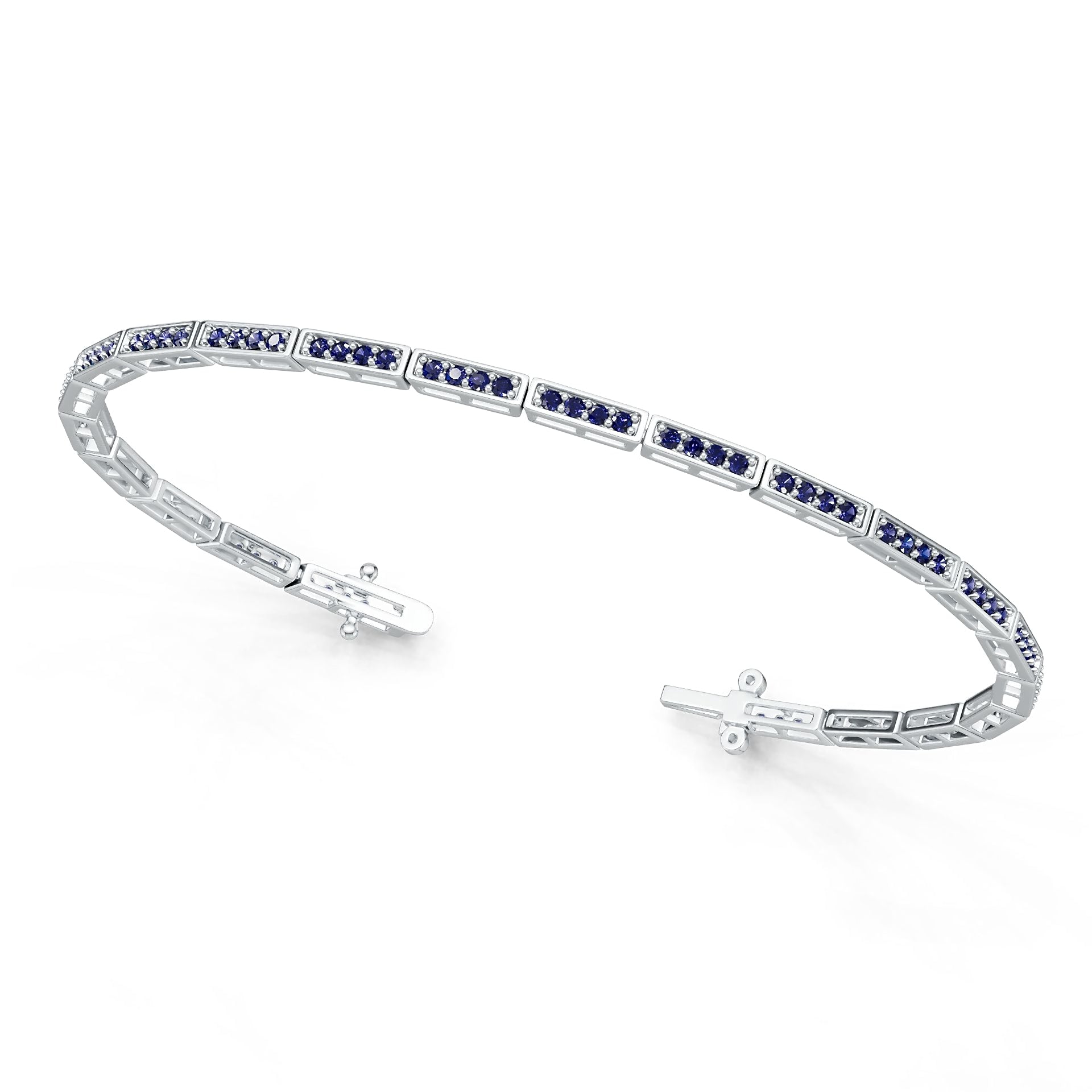 Platinum Semi Mount Bracelet Setting Round Ro Syz Jewelry
