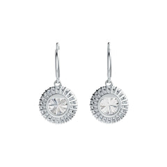 Sterling Silver Semi Mount Earrings Setting Round RD 8x8mm Halo DHJ