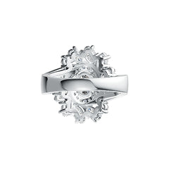 Impostazione anello semimontato in argento sterling Ovale OV 7X5mm