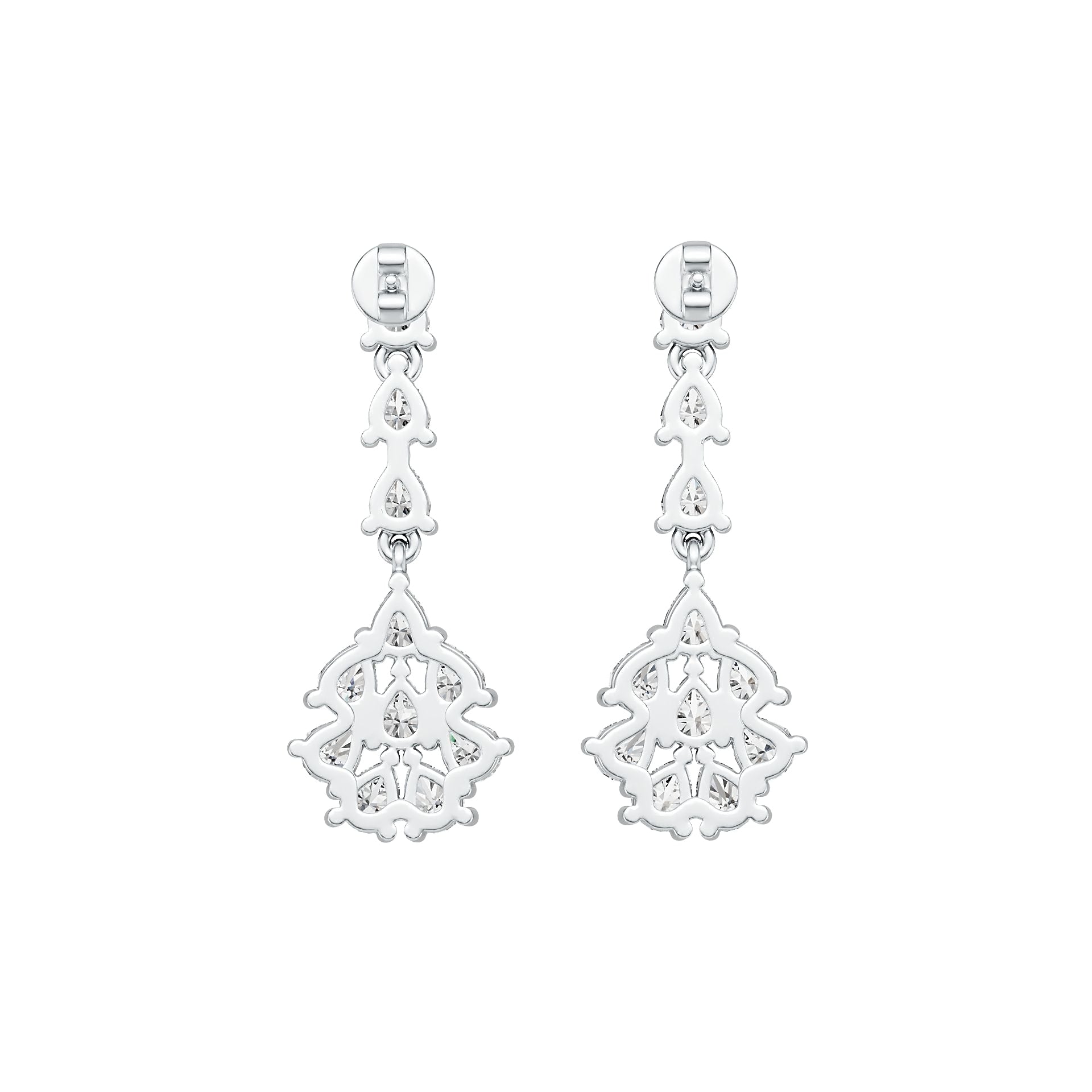 Sterling Silver Semi Mount Earrings Setting Pear PE 4X3mm DHJ