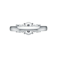 Sterling Silver Semi Mount Ring Setting OV 8.1x6.1mm RD 5.1x5.1mm 3 Stone Ring Syzjewelry