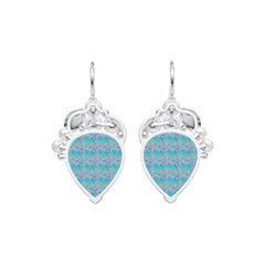 10K Gold Semi Mount Earrings Setting Pear PE 26X22mm Cabochon DHJ