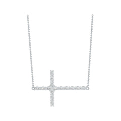 Sterling Silver Semi Mount Pendant Setting Oval OV 4X3mm Horizontal Cross Pendant DHJ