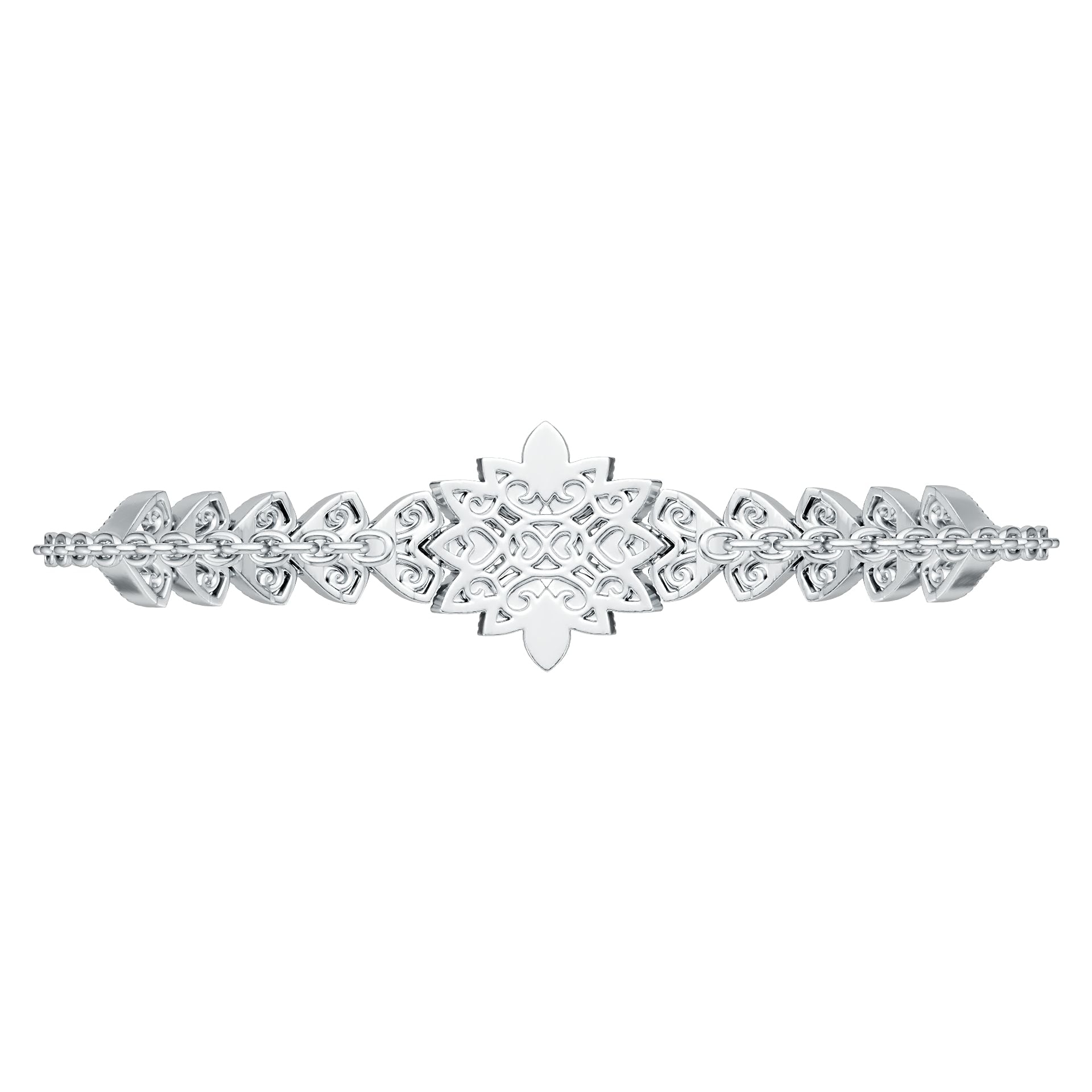 10K Gold Semi Mount Bracelet Setting Round Ro 2x2mm Moissanite Accent Syz Jewelry