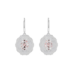 Sterling Silver Semi Mount Earrings Setting Oval OV 11x9mm with White Topaz Syzjewelry