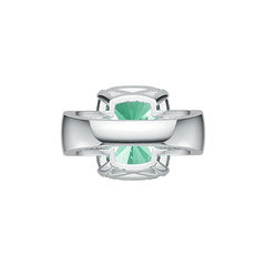 14K Gold Semi Mount Ring Setting Cushion CU 15X12mm with White Topaz Diamond Accent DHJ