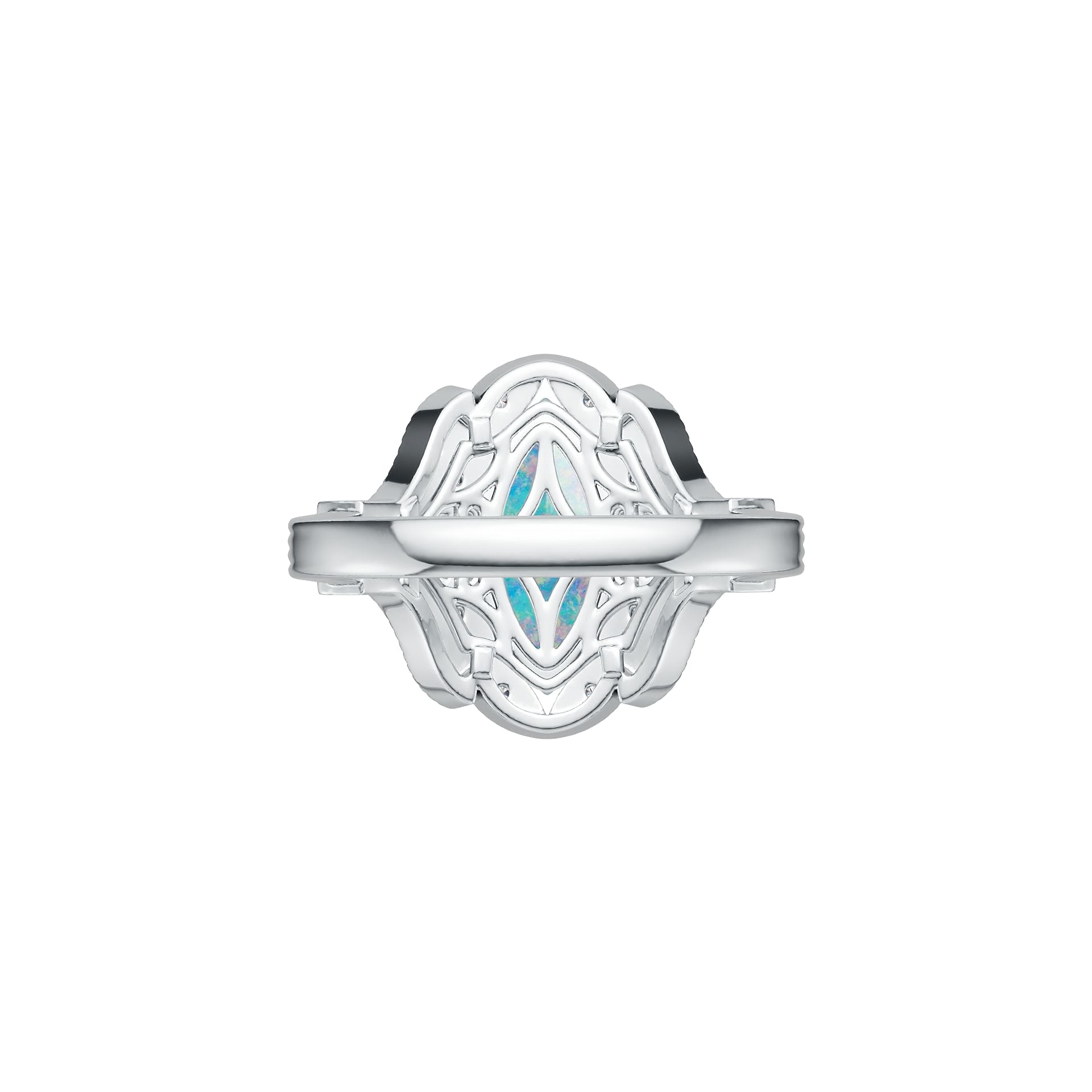 10K Gold Semi Mount Ring Setting Marquise MQ 14X7mm Cabochon Moissanite Accent DHJ