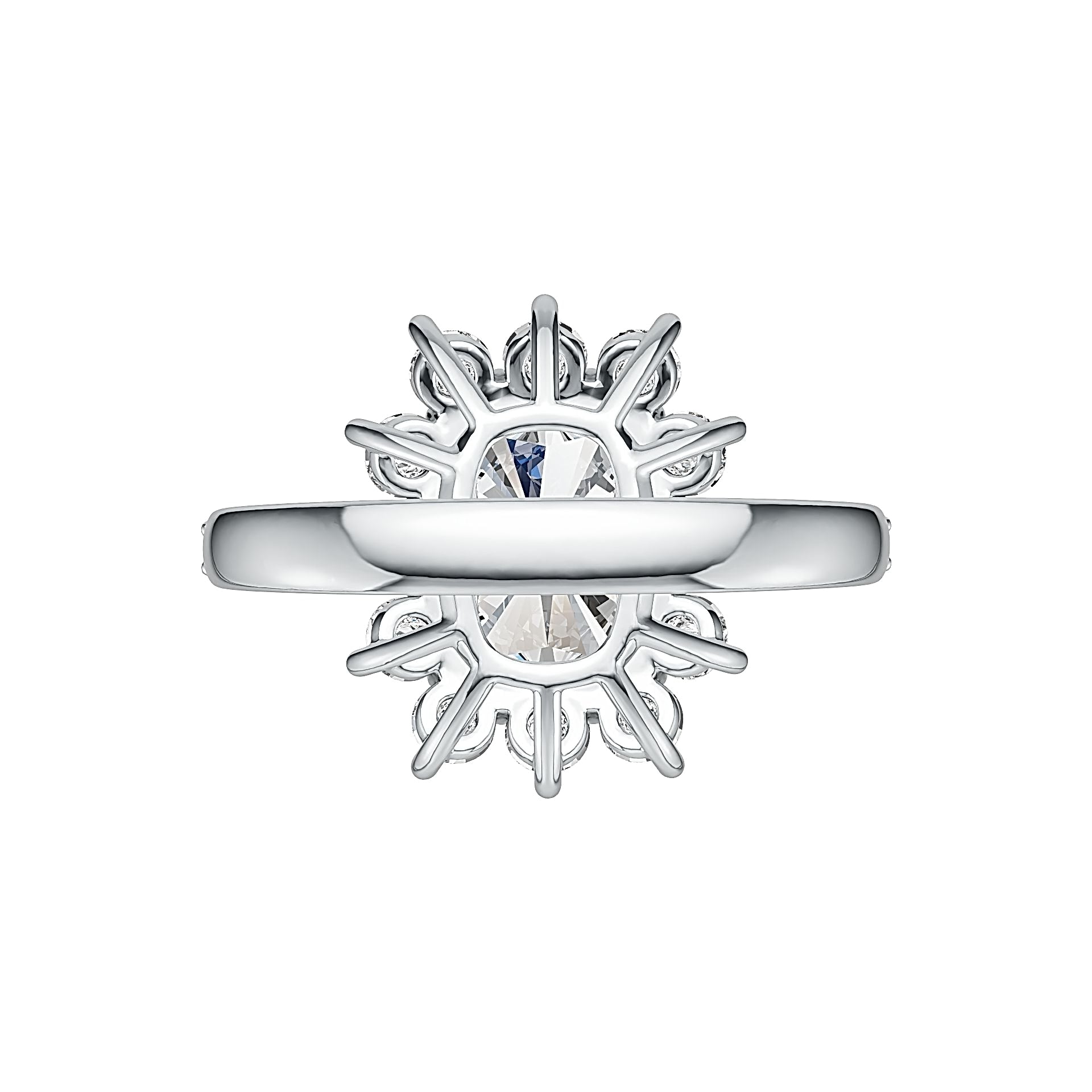 Sterling Silver Semi Mount Ring Setting Emerald OCT 9x6mm Syzjewelry