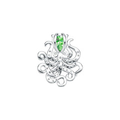 Sterling Silver Semi Mount Pendant Setting Pear PE 8x6mm DHJ