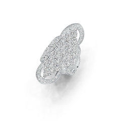 14K Gold Semi Mount Ring Setting Marquise MQ 5X2.5mm Diamond Accent DHJ