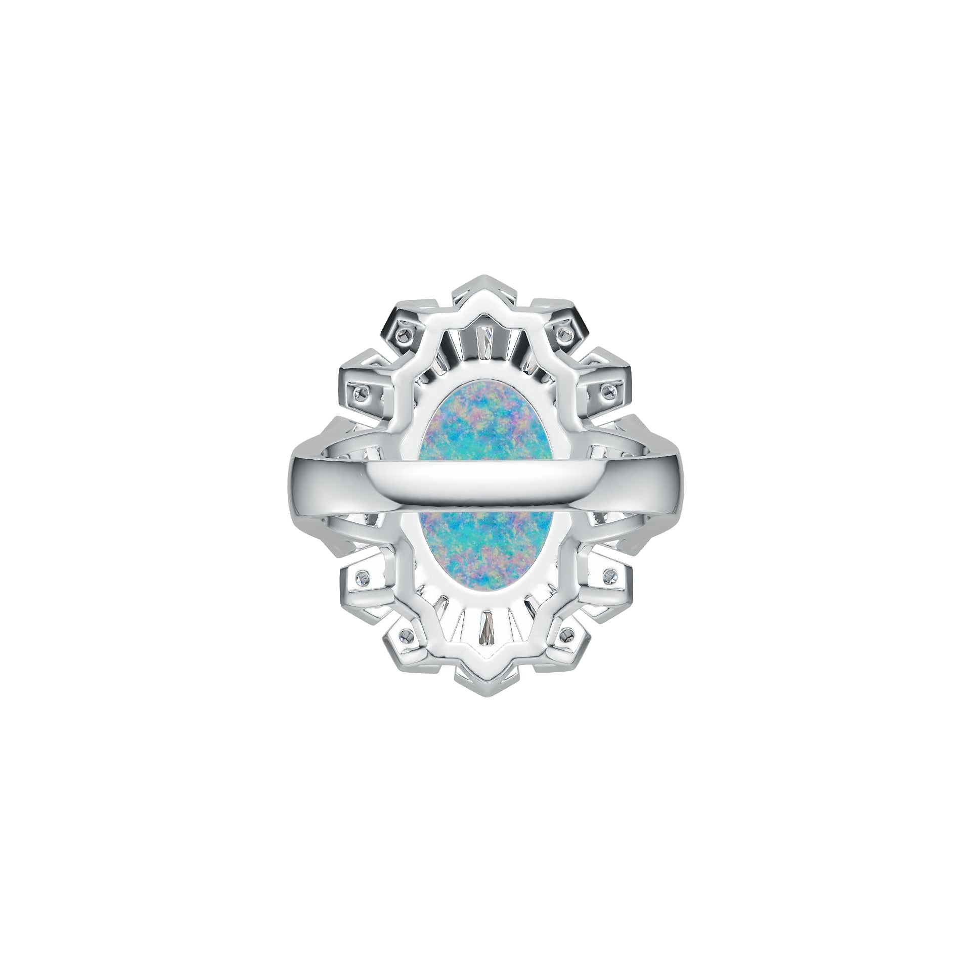 Sterling Silver Semi Mount Ring Setting Oval OV 14x10mm Flower Theme Syzjewelry