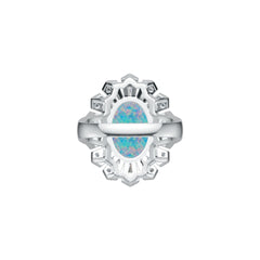Sterling Silver Semi Mount Ring Setting Oval OV 14x10mm Flower Theme Syzjewelry