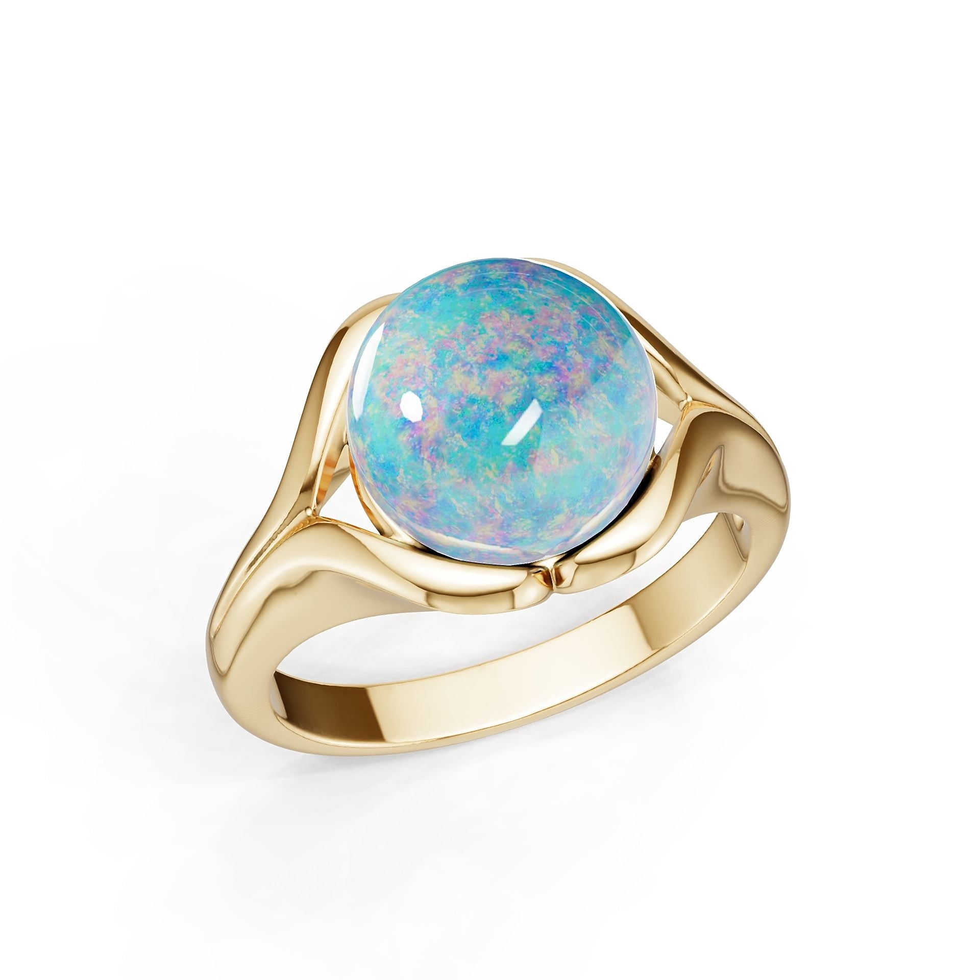 14K Gold Semi Mount Ring Setting Round Ro 10x10mm Syz Jewelry