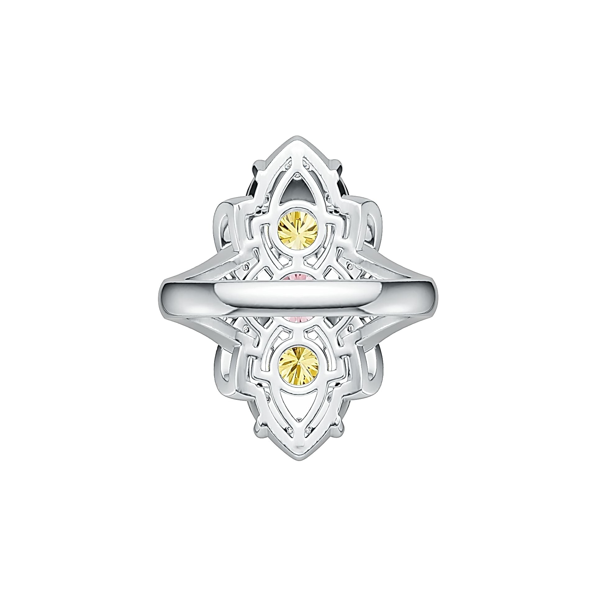 Sterling Silver Semi Mount Ring Setting Round RD 6x6mm RD 5x5mm PE 4x3mm DHJ