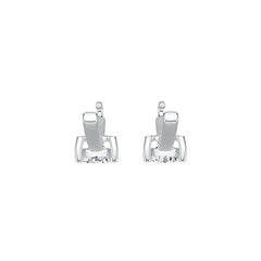 Sterling Silver Semi Mount Earrings Setting Pear PE 8X6mm - Syzjewelry