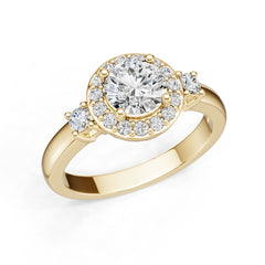 Sterling Silver Semi Mount Ring Setting Round RD Cluster Áæ§Èï∂mm DHJ