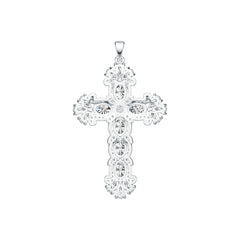 Sterling Silver Semi Mount Pendant Setting Oval OV 7X5mm Cross Pendant DHJ