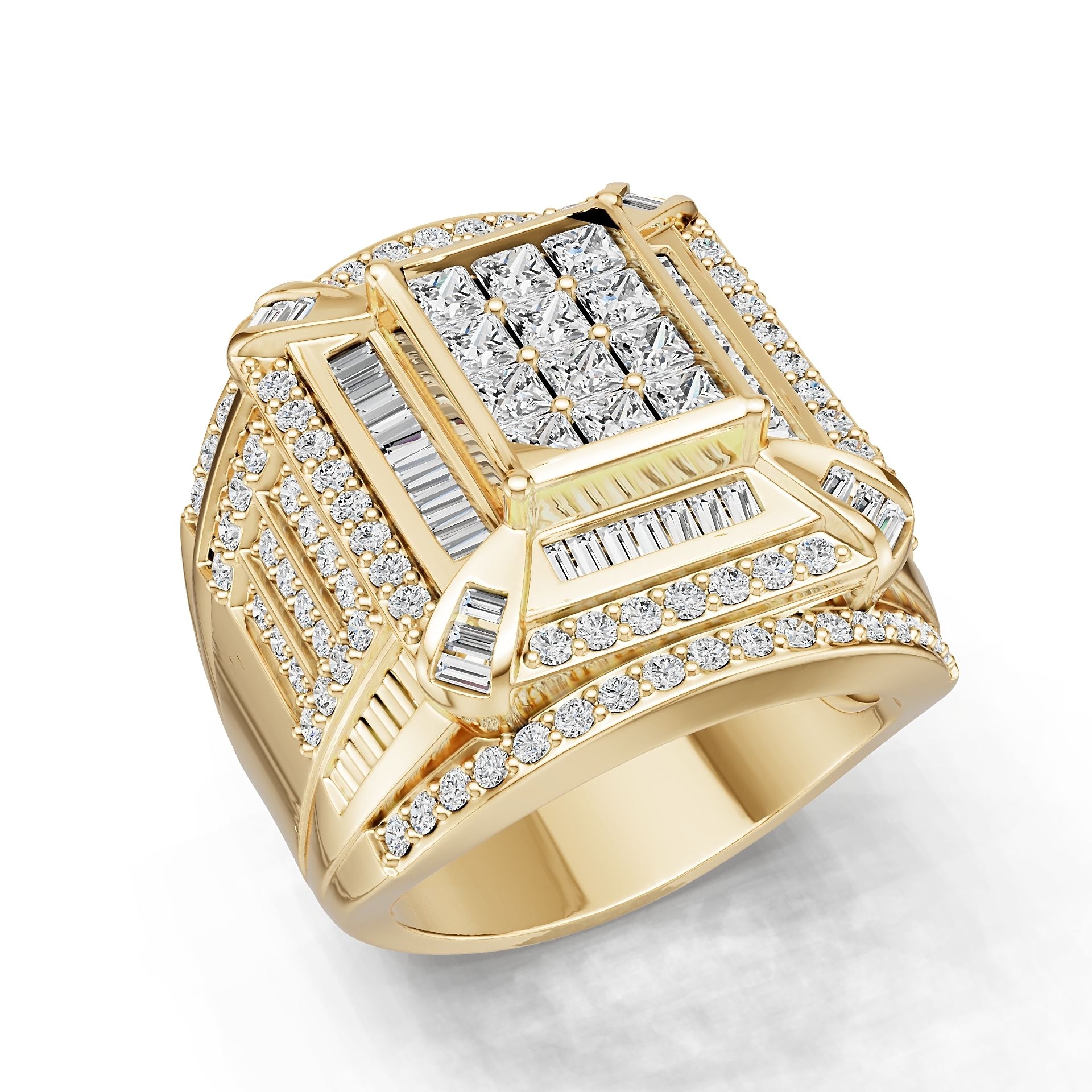 Platinum Semi Mount Ring Setting Princess Pr 2x2mm Diamond Accent Syz Jewelry