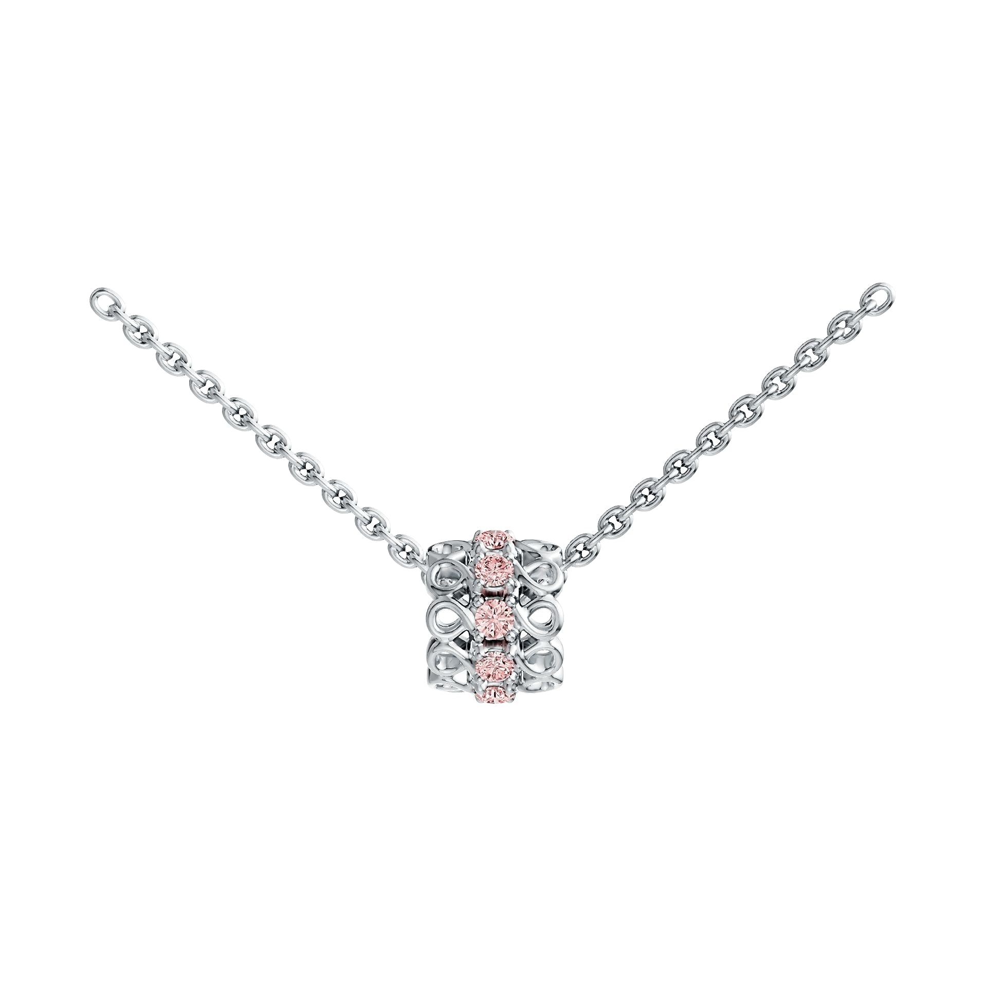Sterling Silver Pendant with White Topaz or Moissanite Filigree Syzjewelry