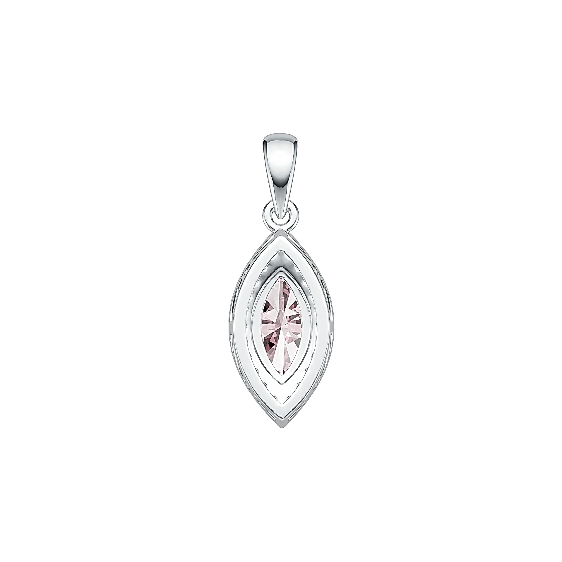 Sterling Silver Semi Mount Pendant Setting Marquise MQ 10X5mm DHJ