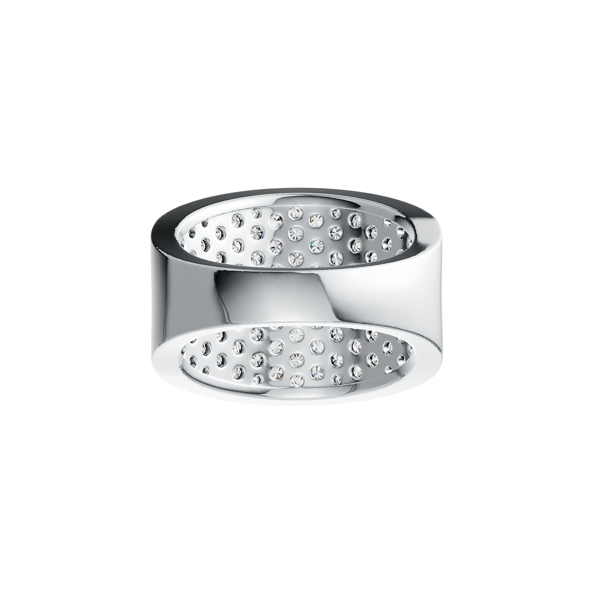 18K Gold Pave Cluster Ring Saddle with White Topaz or Moissanite Diamond Accent DHJ
