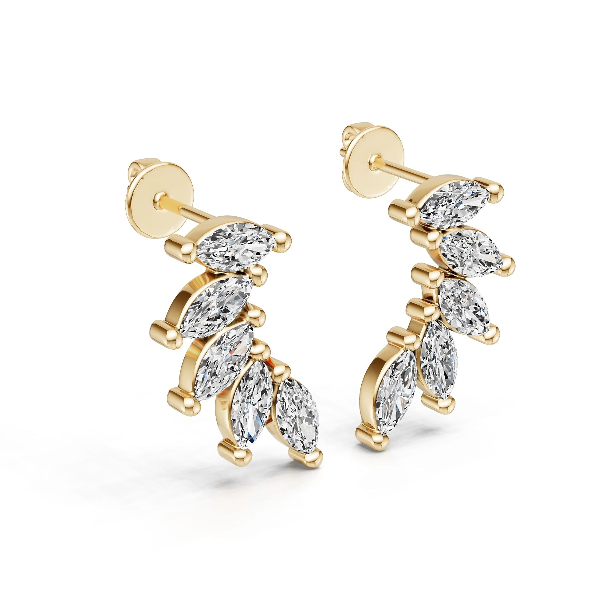 Platinum Semi Mount Earrings Setting Marquise Ma 5x2mm Syz Jewelry