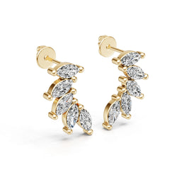 Platinum Semi Mount Earrings Setting Marquise Ma 5x2mm Syz Jewelry