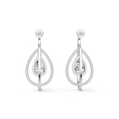 Sterling Silver Semi Mount Earrings Setting Pear PE 12X8mm DHJ