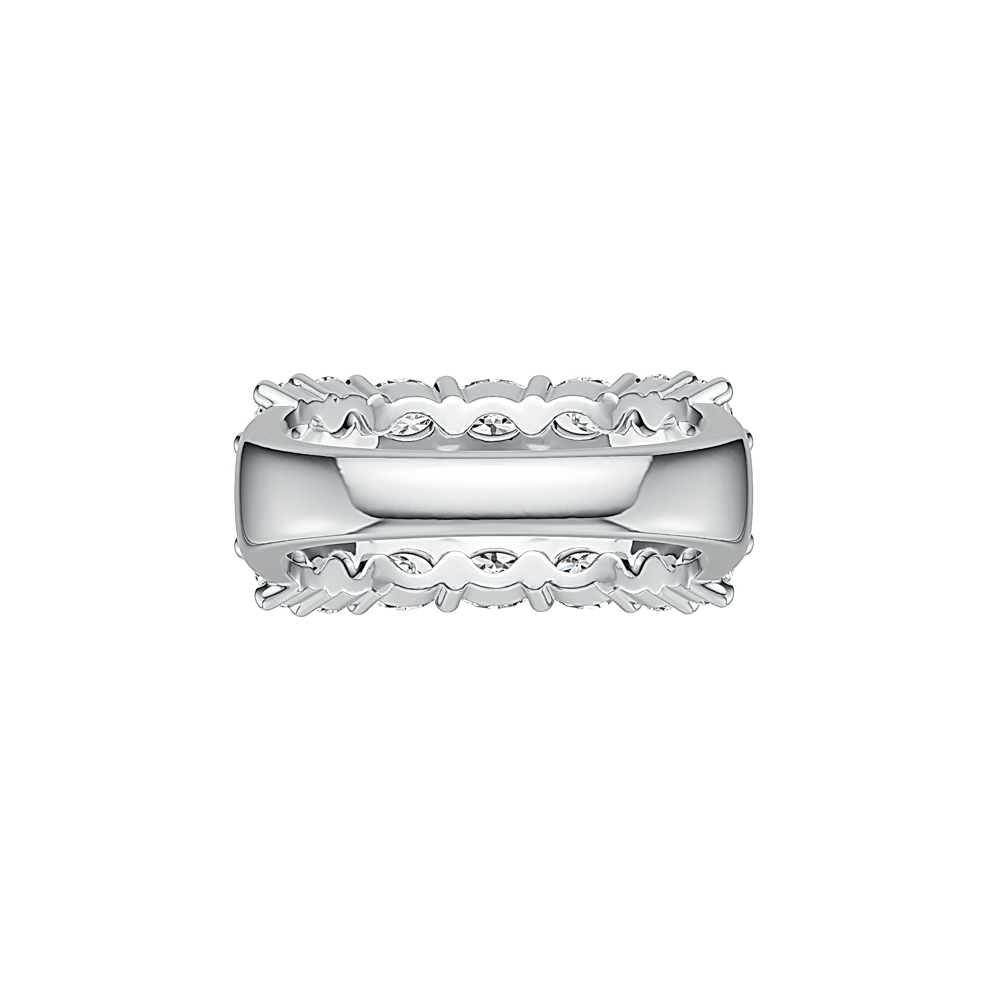 14K Gold Semi Mount Ring Setting Emerald OCT 5X4mm with Diamond Accent DHJ